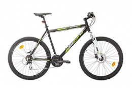 VTT Bicicleta VTT Shimano Acera - Bicicleta de montaña para Hombre, 26 Pulgadas, Cuadro de Aluminio, 2 Discos, Color Negro