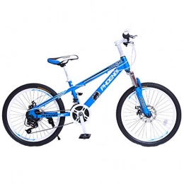 Wangkai Bicicleta Wangkai Bicicleta de Montaa Acero de Alto Carbono Amortiguacin Todo Terreno Frenos de Disco Delanteros y Traseros Dobles, Blue