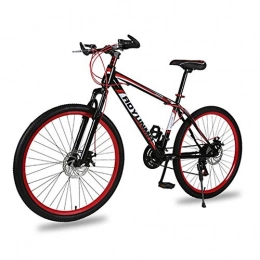 WGYEREAM Bicicleta WGYEREAM Bicicleta de Montaa, 26 Pulgadas de Bicicletas de montaña del Marco de Acero al Carbono Barranco Bicicletas, Doble Freno de Disco Delantero y Tenedor, 21 de Velocidad (Color : Red)
