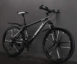 WJSW Bicicleta de montaña de aleacin de Aluminio con Rueda de 26 Pulgadas, Bicicleta de Carretera de Doble suspensin de la Ciudad (Color: Blanco Negro, tamao: 24 velocidades)