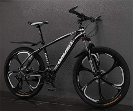 WJSW Bicicleta WJSW Bicicleta de montaña de amortiguacin Todoterreno, Bicicleta de montaña de amortiguacin de Ruedas de 26 Pulgadas para Adultos (Color: Negro Blanco, tamao: 30 velocidades)