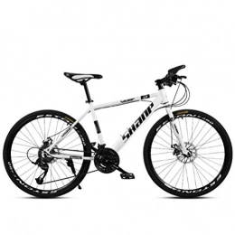 WJSW Bicicleta WJSW Hardtail Mountain Bikes Sports Leisure, Commuter City Hardtail Bike Unisex (Color: Blanco, Tamao: 24 velocidades)