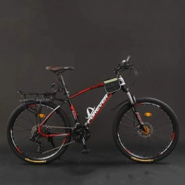 WLWLEO Bicicleta WLWLEO Bicicleta de montaña de 26 Pulgadas para Adultos Estructura de Acero con Alto Contenido de Carbono Freno de Disco Doble Bicicleta de montaña Todoterreno de Velocidad Variable, D, 26" 27 Speed