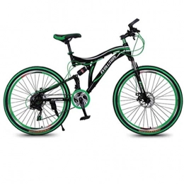 WND Bicicleta WND Bicicleta de montaña, Velocidad de Acero de Alto Carbono, Freno de Disco Doble, aleación de Aluminio, Plegable para   Bicicleta de Carretera para Adultos , Verde, 26 Pulgadas