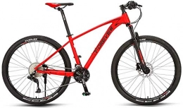 WQFJHKJDS Bicicleta WQFJHKJDS Bicicleta de montaña de 33 velocidades Masculina y Femenina Adulto Doble Bicicleta Bicicleta Variable Bicicleta Cambio Flexible de Engranajes de Velocidad (Color : Red)