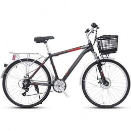 YXFYXF Bicicleta YXFYXF Bicicleta de Carretera de Doble suspensión, Bicicletas de montaña portátiles, Frenos de Doble Disco Unisex MTB, con Cesta, 26 Pulgadas (Color : Red, Size : 26 Inches)