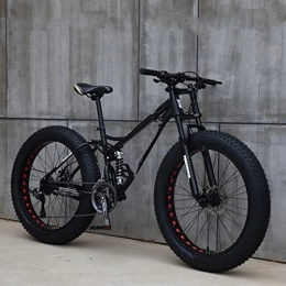 YXGLL Bicicletas de montaña YXGLL 26 * 4 Bicicleta de neumáticos Grandes / Marco Softail de Acero Cuesta Abajo Bicicleta de Playa de Moda Bicicleta de Nieve (Black 30 Speed)
