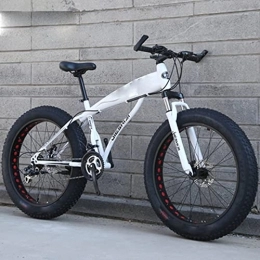 YXGLL Bicicletas de montaña YXGLL Neumático Grueso de 26 Pulgadas, Bicicleta de montaña de Rueda Grande de Velocidad Variable ultraancha, Bicicleta de Estudiante Adulto para Moto de Nieve (White 27)
