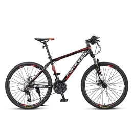 zcyg Bicicletas de montaña zcyg Bike De Montaña De 26 Pulgadas 27 Velocidades, Horquilla De Suspensión Bloqueada, Marco De Aluminio para Hombres para Hombres Hombres MTB Bicicleta Adlut Bike(Color:Negro+Rojo)