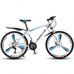ZL Bicicleta ZL Azul Y Adolescente White Mountain Bike for Adultos for Hombres o Mujeres de 24 Pulgadas, 3 radios 24 Engranajes Velocidad Compacto de Bicicletas al Aire Libre for los Muchachos de Edad 9-12