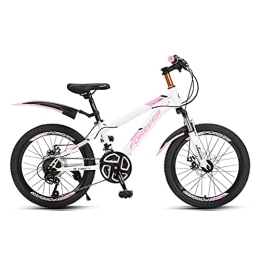 ZXQZ Bicicletas de montaña ZXQZ Bicicleta de 24 Velocidades, Bicicletas de Montaña Rígidas de 20 / 22 Pulgadas con Cojín de Asiento Ajustable, para Hombre y Mujer (Color : Pink, Size : 20in)