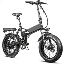 WJSWD Bicicleta Bicicleta eléctrica de nieve, Frenos eléctrica plegable Fat Tire Bike 20 pulgadas  4.0 extraíble batería de litio de bicicleta eléctrica Beach Professional 8 velocidad adulto 750w bicicletas de doble