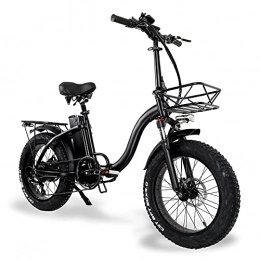 HFRYPShop Bicicleta 20'' Bicicleta Eléctrica Plegabe para Mujer, E-Bike con Motor de 750W, Shimano 7 Velocidades Batería Extraíble de 48V 15Ah, 50KM / h, Amigo Fiable para Explorar, No Bag