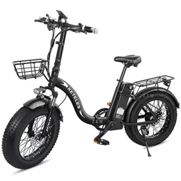 KETELES Bicicleta 20" Bicicleta Eléctrica Plegable, Ebike para Adultos con Batería Litio Extraíble 48V / 18AH, Asistencia de Pedal, Neumático Gordo 4.0'', Freno de Disco Mecánico, 7 Velocidades (KF9 Disc Brake)