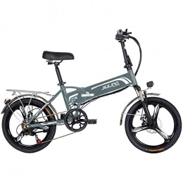 YSHUAI Bicicleta 20 Pulgadas Bicicleta Eléctrica Plegable Bicicleta Plegable Eléctrica Bicicletas Electricas 350 W / 48 V TRES Modos De Conducción Con Mando A Distancia Antirrobo Batería De Litio Extraíble, Gris