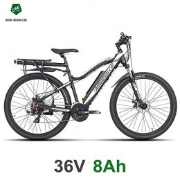 MSEBIKE Bicicletas eléctrica 21 velocidades, Bicicleta elctrica de 27.5 pulgadas, Batera de invisibilidad de 36V, Horquilla de suspensin, Freno de disco, Bicicleta E Bicicleta de montaña (Estndar)