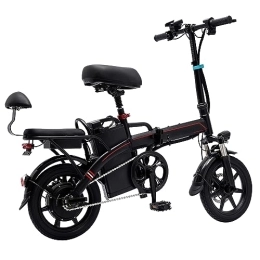 Acesunny Bicicleta eléctrica plegable de 14 pulgadas, bicicleta eléctrica plegable, 25 km/h, bicicleta eléctrica, plegable, para ciudad, color negro