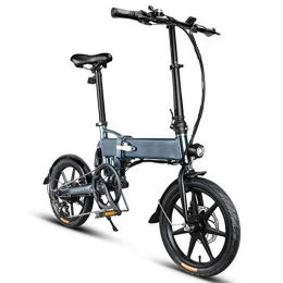 Acreny Bicicletas eléctrica Acreny Bicicleta eléctrica plegable de aleación de aluminio, 16 pulgadas, portátil, 250 W, 25 km / h, 3 modos