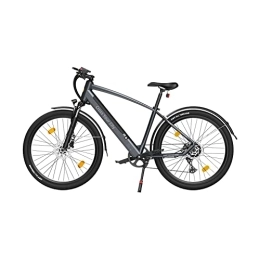 Desconocido Bicicleta ADO DECE 300C City Commuter Electric Bike, motor de potencia sin escobillas de 250 W, velocidad de 9 Shimano, batería extraíble de 10.4 Ah, frenos de disco hidráulicos, ligero (gris)
