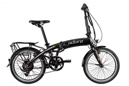 Adore Bicicleta Adore Bicicleta eléctrica plegable Cologne de 20 pulgadas, aluminio, pedelec, color negro, 6 velocidades, 250 W, ion de litio, 36 V / 8, 7 Ah
