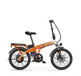 AISHFP Bicicletas eléctrica Adulto Bicicleta de montaña eléctrica, 48V batería de Litio extraíble, Acero de Alto Carbono eléctrica Plegable de Bicicletas de 20 Pulgadas Ruedas, C, 40KM