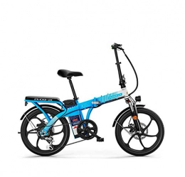 AISHFP Bicicleta Adulto Plegable Bicicleta de montaña eléctrica, batería de Litio de 48V, Acero de Alto Carbono 7 Velocidad Bicicleta eléctrica de 20 Pulgadas de aleación de magnesio Ruedas, E, 70KM
