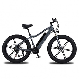 AHIN Bicicleta AHIN Bicicletas Electricas De 26'', E-Bike, Cuadro De Aleación De Aluminio, con Panel De Instrumentos Inteligente / Luces LED / Luces Traseras Recargables, Velocidad 35 Km / H, Gris