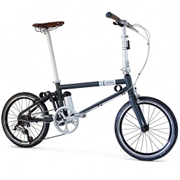 Ahooga - Bicicleta plegable eléctrica 24 V, 125 Wh, estilo gris, rueda de 20 pulgadas