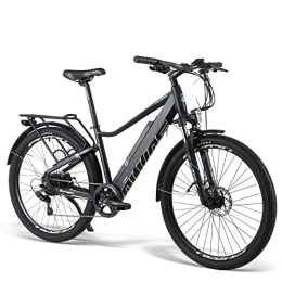 AKEZ Bicicleta AKEZ 29'' Bicicleta eléctrica para adultos, bicicleta de montaña eléctrica híbrida para hombres, bicicleta eléctrica todoterreno, 48V 13Ah batería de litio extraíble (negro rojo-29-1000)