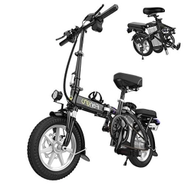 AKT Bicicleta AKT 14 Pulgadas Plegable E-Bike Mini Bicicleta Eléctrica para Desplazamientos de la Ciudad 3 Modos de Conducción, Potencia 250 W, Kilometraje sobre 150-250KM