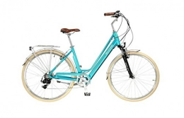 Allegro Bicicleta Allegro Bicicleta elctrica Invisible City Light para Mujer, 28 Pulgadas, Bicicleta de Ciudad, Pedelec E, Azul Claro