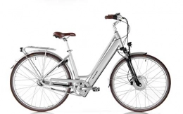 Allegro Bicicleta Allegro Invisible City Plus E-Bike - Bicicleta elctrica para mujer, 46 cm, 28 pulgadas, pedelec, color plateado