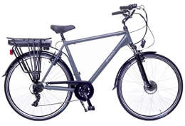 amiGO Bicicletas eléctrica Amigo E-Active – Bicicleta eléctrica para hombre – Bicicleta eléctrica de 28 pulgadas – Bicicleta para hombre con 7 velocidades Shimano – Adecuado a partir de 165 – 170 cm – Gris