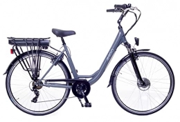 amiGO Bicicleta Amigo E-Active – Bicicleta eléctrica para mujer – Bicicleta eléctrica de 28 pulgadas – Bicicleta para mujer con 6 velocidades Shimano – Adecuado a partir de 170 – 175 cm – Gris