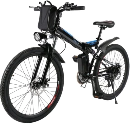 Ancheer Bicicleta ANCHEER Bicicleta de Montaña Eléctrica Bici Plegable Ebike con Rueda de 26 Pulgadas Batería de Litio de Gran Capacidad 36V 250W (Negro)