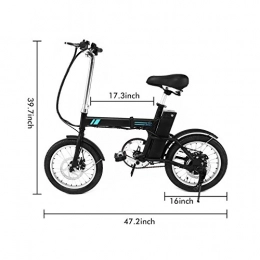Ancheer Bicicletas eléctrica Ancheer Bicicleta elctrica eBike Bicicleta elctrica con neumticos de 25 Pulgadas con batera de Litio de 48 V 8 Ah, Motor Estable de Alta Velocidad de 300 W