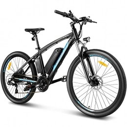 Ancheer Bicicletas eléctrica ANCHEER Bicicleta Eléctrica de Montaña de 27, 5", Bicicleta Eléctrica con Batería de Litio de 10Ah 360Wh y Desviador de 21 Velocidades, con Pantalla LCD (AE7_Azul Negro)