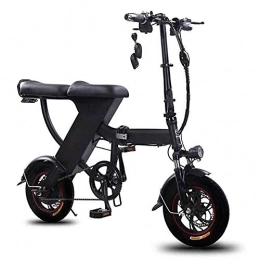 AOLI Bicicletas eléctrica AOLI Bicicleta plegable eléctrica, Adulto Mini eléctrica plegable bici del coche Ligero y marco de aluminio de aleación de aluminio al aire libre de la motocicleta de viaje de bicicletas, Negro