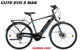 ATALA BICI Bicicletas eléctrica Atala - Bicicleta Cute EVO S Man Gamma 2020, Hombre, Anthracite Light Blue Matt, 49 CM