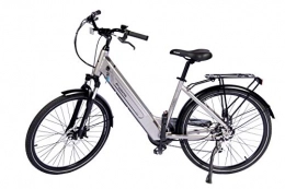 Aurotek Bicicletas eléctrica Aurotek Bicicleta Eléctrica de Paseo Silver, Adultos Unisex, Gris, 26"