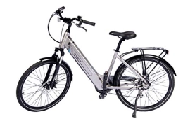 Aurotek Bicicletas eléctrica Aurotek Bicicleta Eléctrica de Paseo Silver, Adultos Unisex, Gris, 26