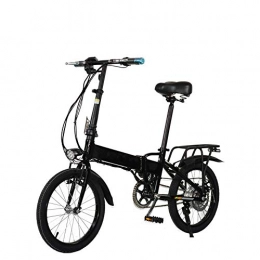 AYHa Bicicleta AYHa Adultos bicicleta plegable eléctrica, 300W 18 pulgadas conmuta Ebike con el sistema de control remoto y el asiento trasero 48V batería extraíble trasera del freno de disco Unisex, Negro, 7AH