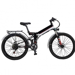 AYHa Bicicleta AYHa Bicicleta eléctrica de montaña plegable, motor de 300 W, bicicleta eléctrica para adultos de 26 ', batería de iones de litio extraíble de 48 V10 Ah, frenos de disco doble de 21 velocidades con a