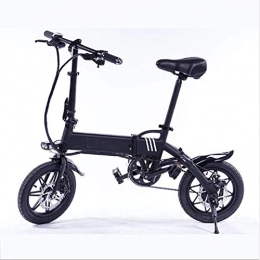 AYHa Bicicletas eléctrica AYHa Mini bicicleta eléctrica plegable, bicicleta eléctrica de 250 W y 14 '' con batería de iones de litio extraíble de 36 V y 8 Ah con puerto de carga USB Bicicleta ecológica para adultos unisex, Neg