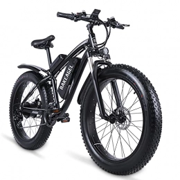 BAKEAGEL Bicicletas eléctrica BAKEAGEL Bicicleta Eléctrica de Montaña de 26X4 Pulgadas, Neumático Grueso, con Motor Sin Escobillas de Alta Velocidad, con Batería de Iones de Litio Extraíble de 48V y 17Ah y Soporte Trasero