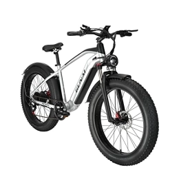 BAKEAGEL Bicicleta BAKEAGEL Bicicleta Eléctrica Innovadora de 26 X 4 Pulgadas para Adultos, con Motor Sin Escobillas, Bicicleta Eléctrica con Batería de Iones de Litio y Cambio de 7 Velocidades Shimano