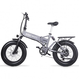 BAKEAGEL Bicicletas eléctrica BAKEAGEL Bicicleta Plegable para Adultos de 20 Pulgadas, Bicicleta Eléctrica con Batería de Iones de Litio Extraíble y Portaequipajes Trasero, Bicicleta de 7 Velocidades de Ciudad