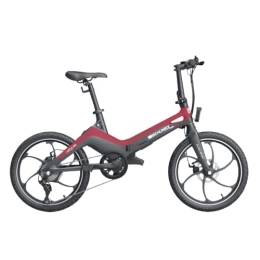 JOLITEC Bicicleta Behumax - Bicicleta eléctrica E-Urban 790 Red, ebike Motor de 250 W, Totalmente Plegable, con Faros led, bateria Extraible y Sistema de Velocidad Ajustable