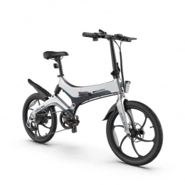 JOLITEC Bicicleta Behumax Bicicleta eléctrica E-Urban 890 Silver, Motor de 250 W, Bici Plegable, Ruedas de 20 Pulgadas, Bici electrica de Ciudad para Adulto con bateria de Larga duración y extraíble.