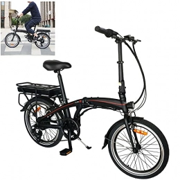 CM67 Bicicleta Bici electrica 20 Pulgadas Engranajes de 7 velocidades 250W Cuadro Plegable de aleación de Aluminio Adultos Unisex E-Bike For Commuter